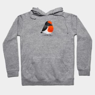 Red capped Robin bird Hoodie